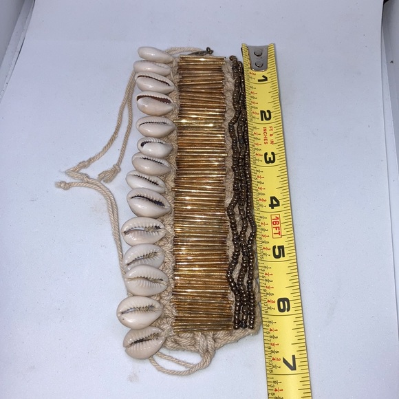 mare sole amore - anthropologie - shell bracelet hand made /weaved nautical - Picture 7 of 8